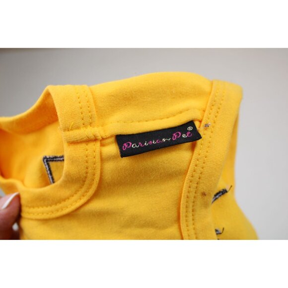 Parisian Pet Yellow Tee caution Can't Control My Licker Small Dog 92351 - Picture 4 of 5